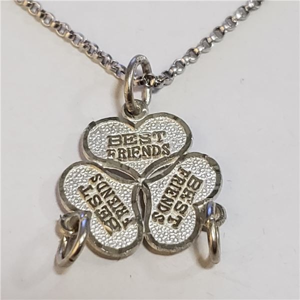 SILVER NECKLACE(~LENGTH 18INCHES) (~WEIGHT 3.88G)