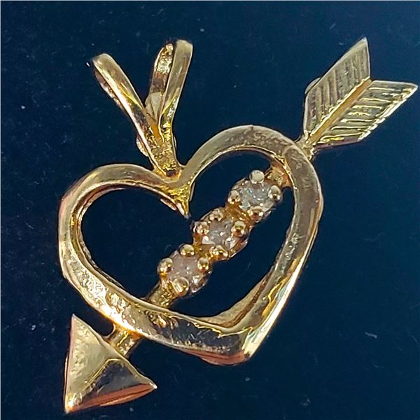 10K YELLOW GOLD NATURAL DIAMOND (0.03CT) 1.02G