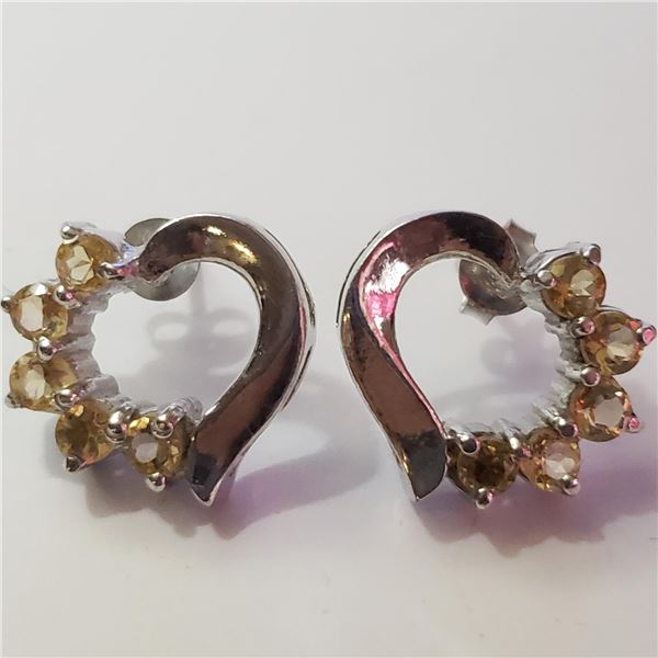 SILVER CITRINE EARRINGS