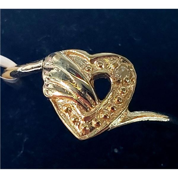 10K YELLOW GOLD NATURAL DIAMOND (0.01CT) 1.4G