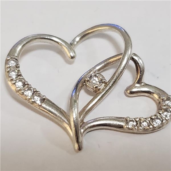 SILVER CUBIC ZIRCONIA PENDANT