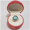 Image 4 : SILVER TURQUOISE RING (~SIZE 7)(~WEIGHT 9.38G)