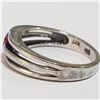 Image 3 : SILVER CUBIC ZIRCONIA RING (~SIZE 7)(WEIGHT 3.23G)