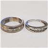Image 1 : SILVER LOT OF 2 CUBIC ZIRCONIA RING(~WEIGHT 7.28G)