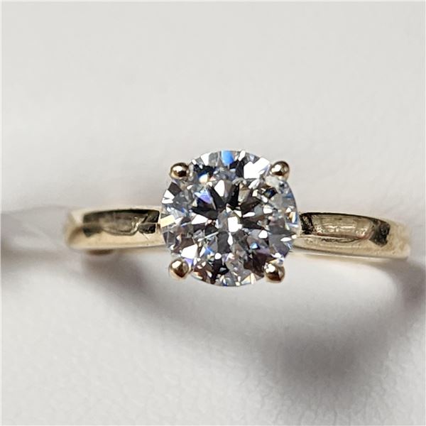 10K YELLOW GOLD MOISSANITE(1CT) MOISSANITE(0.02CT)