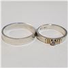 Image 1 : SILVER LOT OF 2 CUBIC ZIRCONIA RING(~WEIGHT 6.76G)