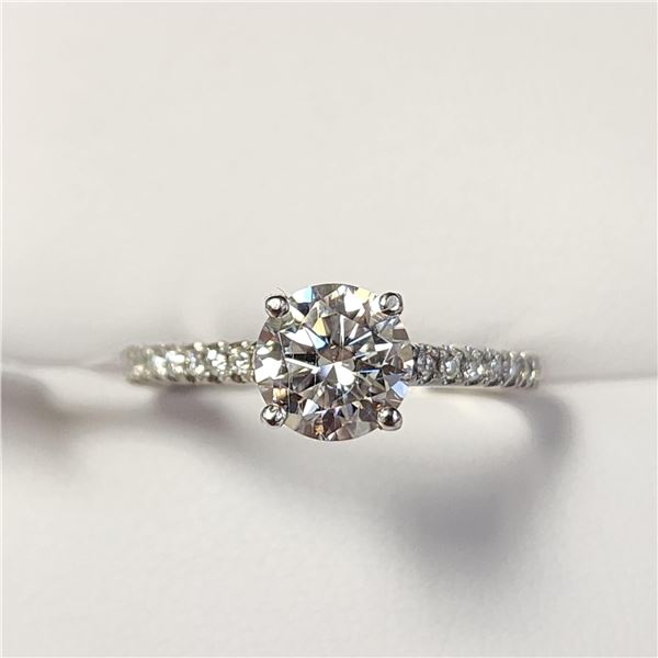 10K WHITE GOLD WHITE MOISSANITE TESTS LIKE DIAMOND