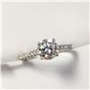 Image 2 : 10K WHITE GOLD WHITE MOISSANITE TESTS LIKE DIAMOND