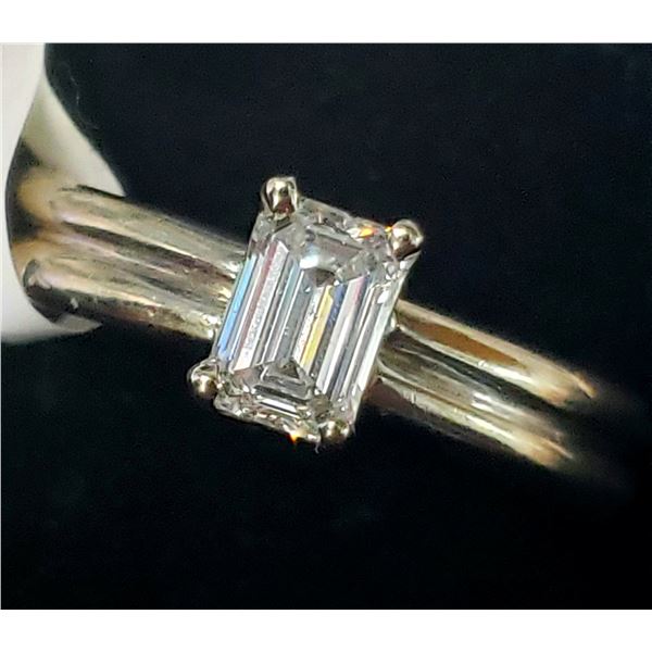 14K WHITE GOLD LAB DIAMOND(0.5CT) 5.42G RING