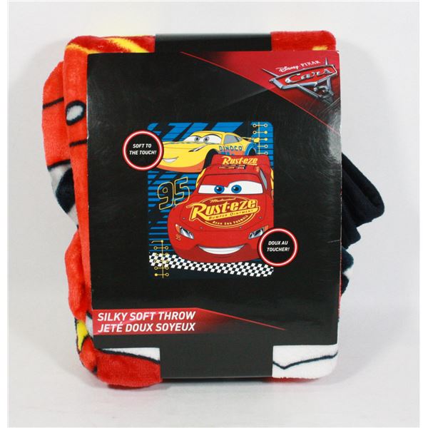 NEW DISNEY CARS SILKY SOFT THROW BLANKET