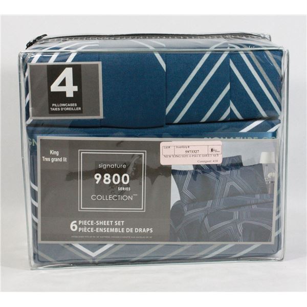 NEW KING SIZE 6 PIECE SHEET SET