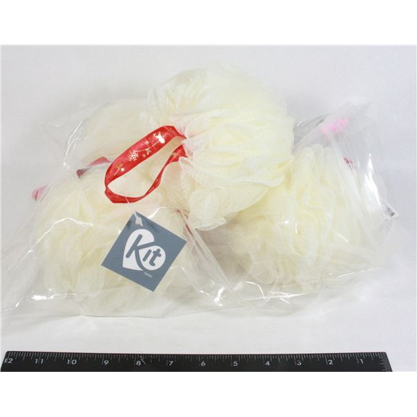 LOT OF 4 NEW BODY SHOWER SPONGES