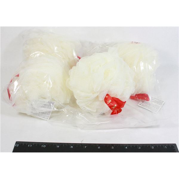 LOT OF 4 NEW BODY SHOWER SPONGES