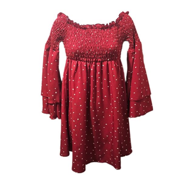 NEW SHEIN ADORABLE OFF THE SHOULDER  RED HEARTS