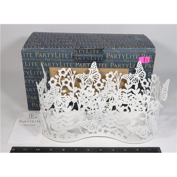 PARTYLITE CHASING BUTTERFLIES DOUBLE JAR HOLDER