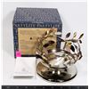 Image 1 : PARTYLITE SHIMMERING LEAVES PEDESTAL JAR HOLDER