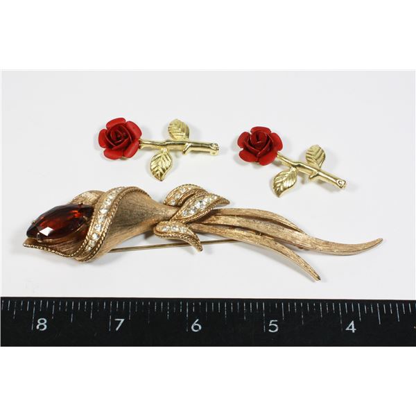 FLOWER THEMED PINS/ BROOCHES