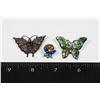 Image 1 : THREE BUTTERFLY THEMED PINS