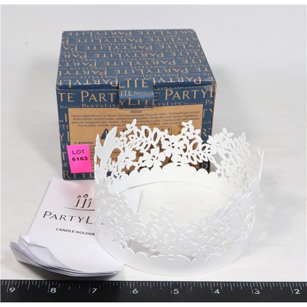 PARTYLITE HUMMINGBIRD BLOOMS JAR SLEEVE