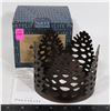 Image 1 : PARTYLITE PINE CONE JAR SHADE & HOLDER