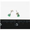 Image 1 : STAMPED 14K JADE STUD EARRINGS