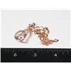 Image 1 : ROSE GOLD TONE RHINESTONE HEART DESIGN PENDANT