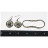Image 1 : SILVER TONE BRACELET AND EARRINGS
