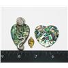 Image 1 : SNAKE AND HEART ABALONE PENDANT PIECES SOLD