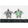 Image 1 : 2 RHINESTONE SEA TURTLE PENDANT CHARMS