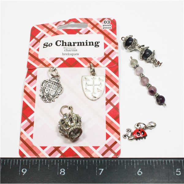LOT OF CHARMS. SOME NEW