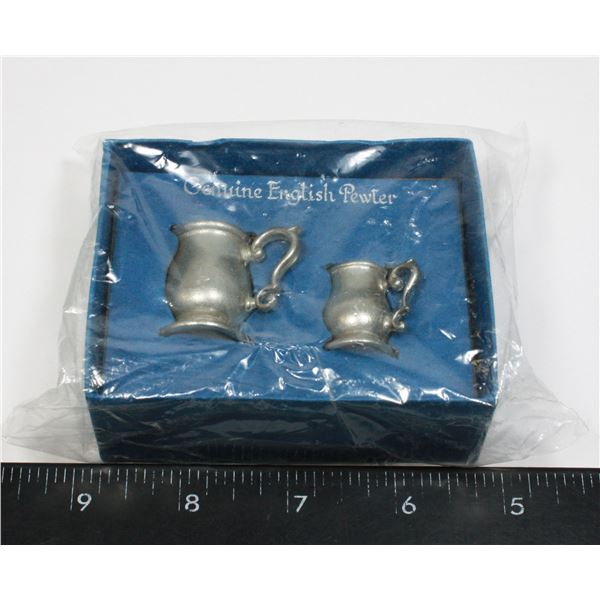 GENUINE ENGLISH PEWTER MININ BEER MUGS