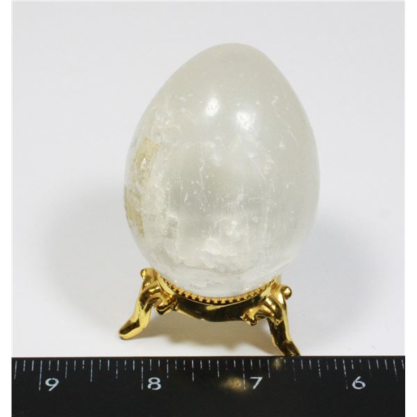 CELESTIAL EGG STONE CRYSTAL WITH STAND