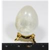 Image 1 : CELESTIAL EGG STONE CRYSTAL WITH STAND