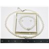 Image 1 : NEW FAUX PEARL  NECKLACE, BRACELET AND