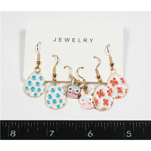 NEW 3 PC EASTER THEME DROP EARRING SET