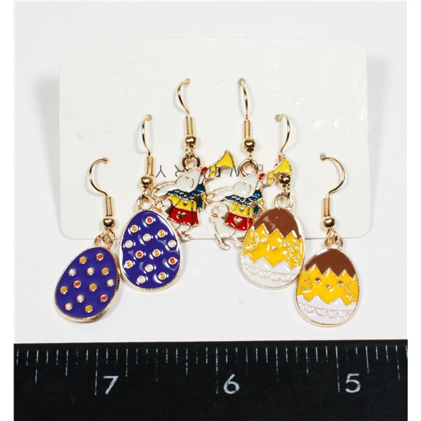NEW 3 PC EASTER THEME DROP EARRING SET