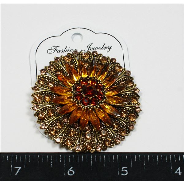 NEW SUNFLOWER DESIGN BROOCH