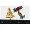 Image 1 : 2 CHRISTMAS DESIGN BROOCHES