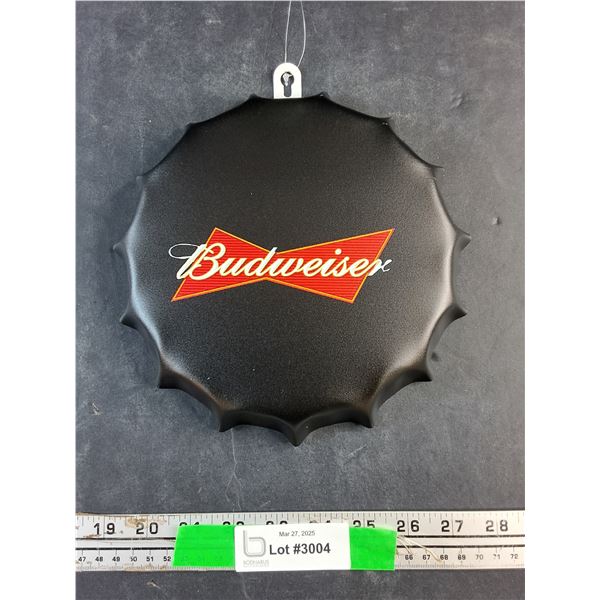 Budweiser Bottle Cap Sign