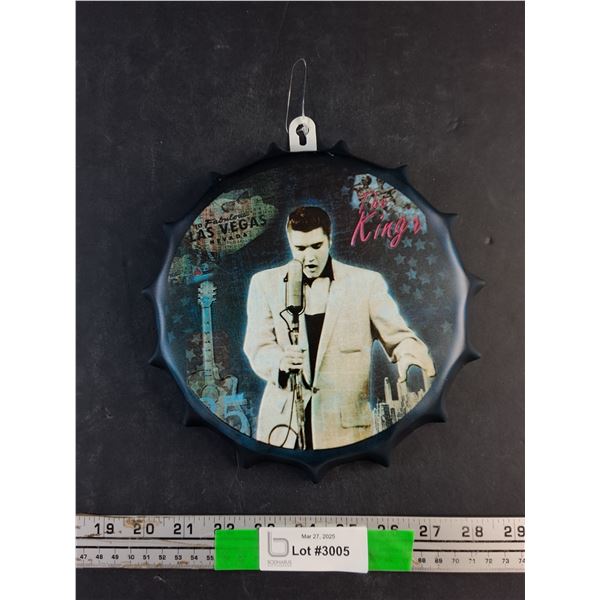 Elvis Presley The King Bottle Cap Sign