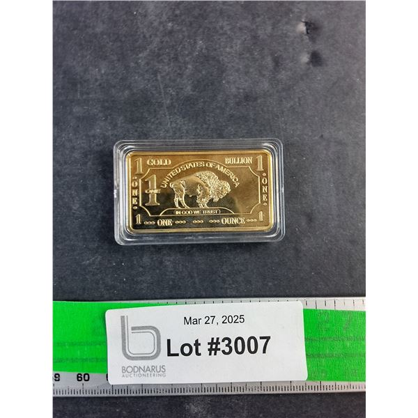 REPLICA United States of America 1 Gold Bullion Ingot