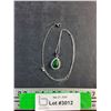 Image 1 : Silver Necklace with Emerald Pendant