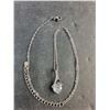 Image 2 : Silver Necklace with Diamond Pendant