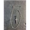 Image 2 : Silver Necklace with Diamond Cross Pendant