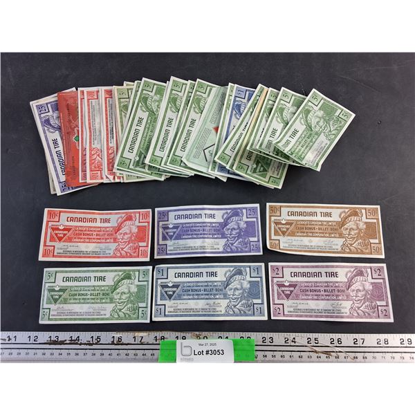 Vintage Various Canadian Tire Cash Bonus Coupons