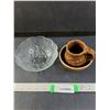 Image 1 : Pottery Pot with Bowl and Glass Dish
