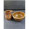 Image 3 : Pottery Pot with Bowl and Glass Dish
