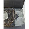 Image 2 : Glass Serving Dish on Metal Stand
