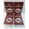 Image 1 : (4) Metal Signs: No Snowmobiles - 8" x 12"
