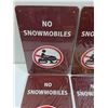 Image 2 : (4) Metal Signs: No Snowmobiles - 8" x 12"
